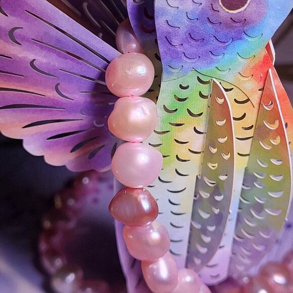 New, Austrian Crystal, Stamped Necklace, in Stainless Steel, 24 inches - Picture 10 of 11